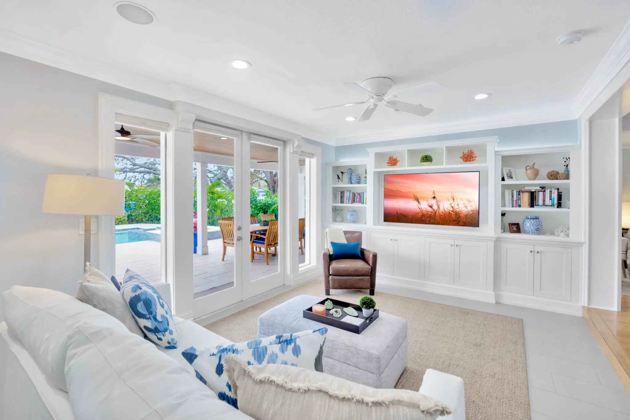 Tampa Bay whole home remodeling — completed covered outdoor kitchen and whole home remodeling project