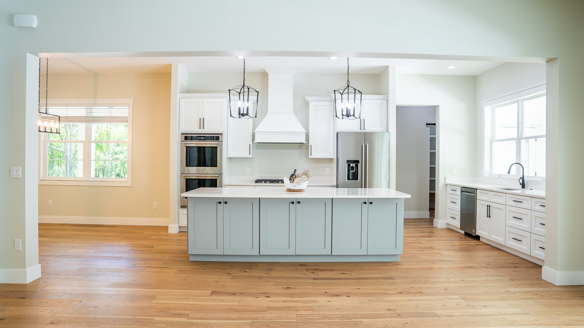 Tampa Bay kitchen remodeling — custom white and natural shaker kitchen remodel