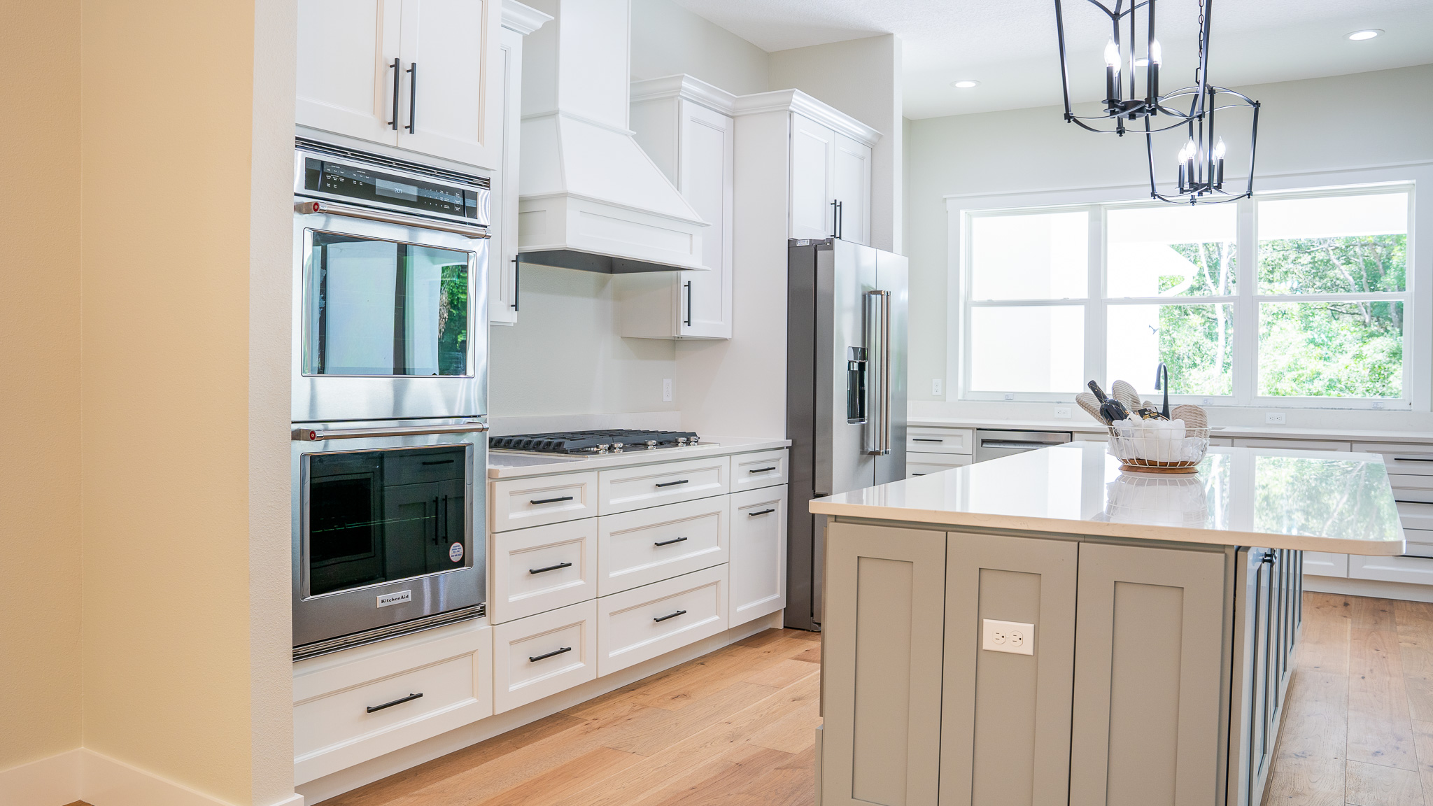 Tampa Bay kitchen remodeling — custom white and natural shaker kitchen remodel