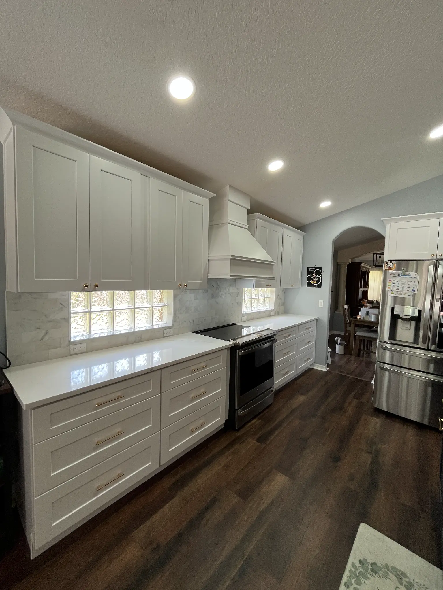 Tampa Bay kitchen remodeling — white and navy shaker kitchen remodel